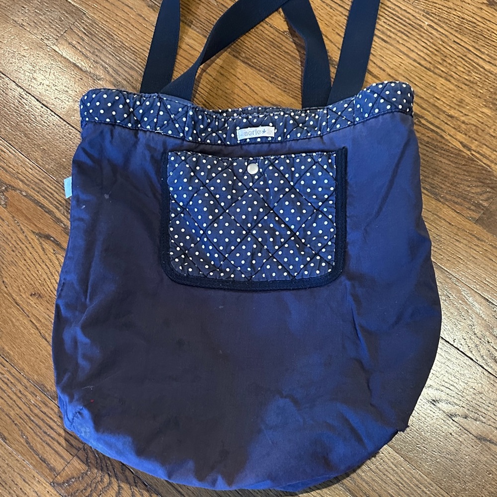 Aerie Navy Polka Dot Bag! - Picture 7 of 8